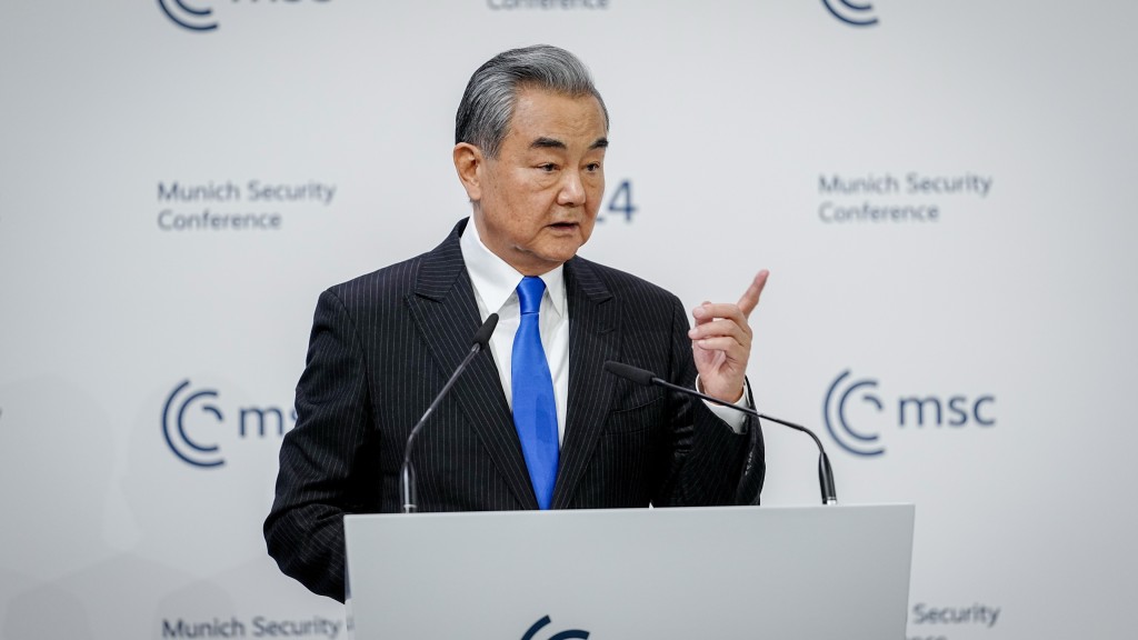 王毅出席慕尼黑安全會議。　 美聯社