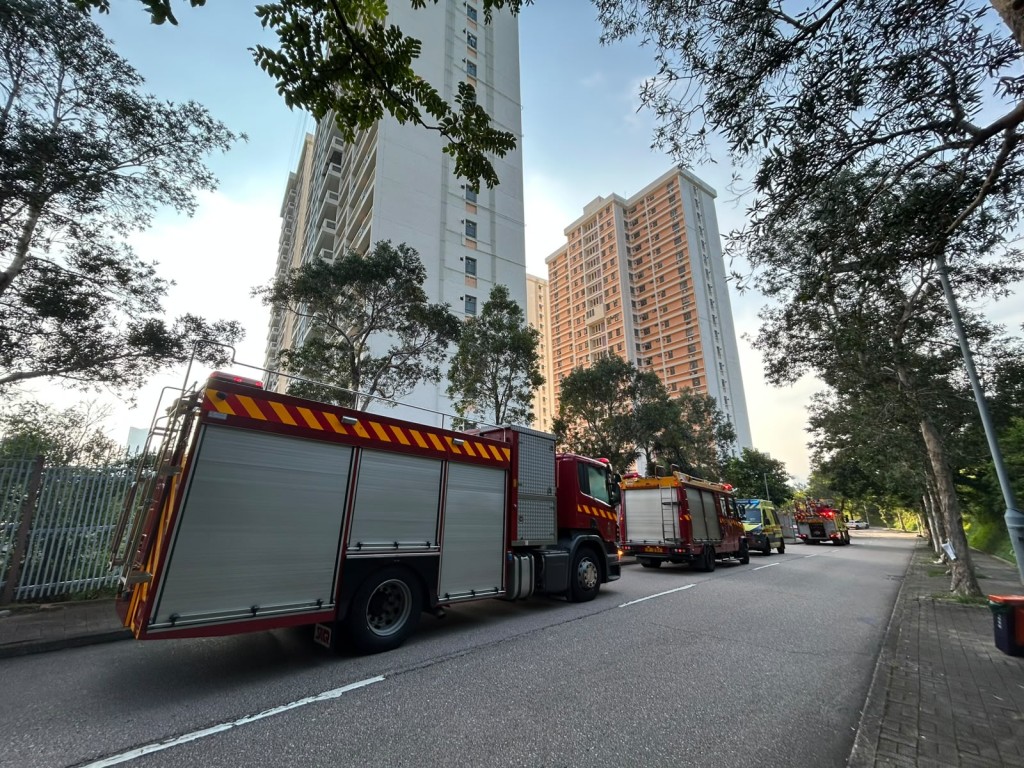 警方消防接報趕至。 警方消防接報趕至。