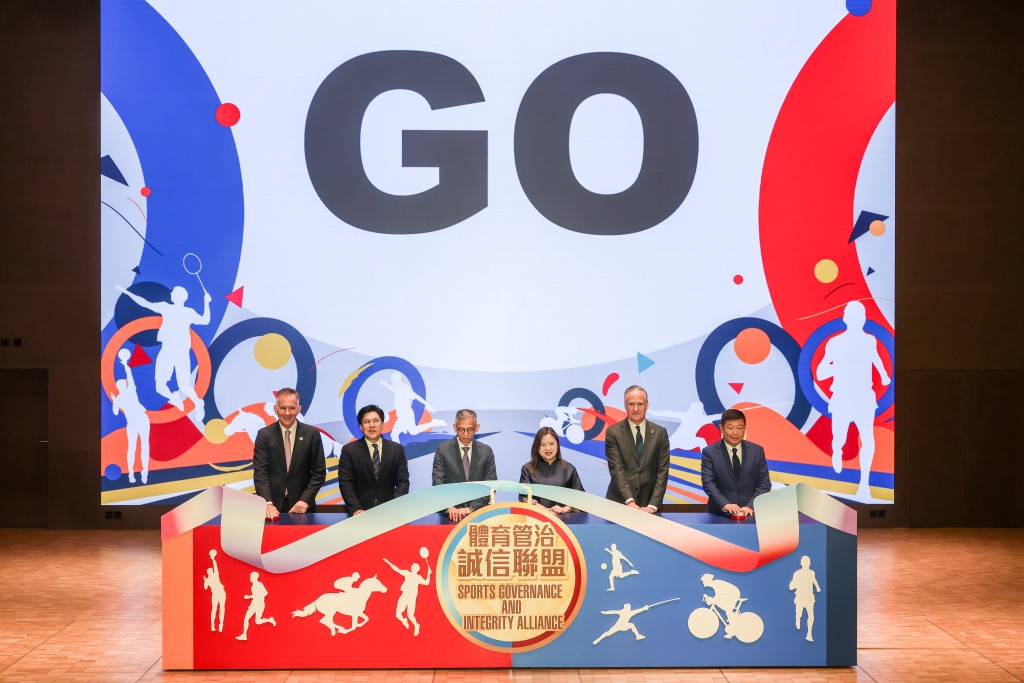 「體育管治誠信聯盟」今日(28日)成立。何家豪攝 「體育管治誠信聯盟」今日(28日)成立。何家豪攝