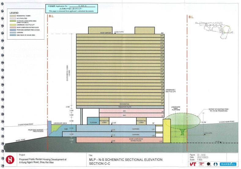 房協擬在筲箕灣阿公岩道一帶發展一幢28層高的大廈。城規會文件