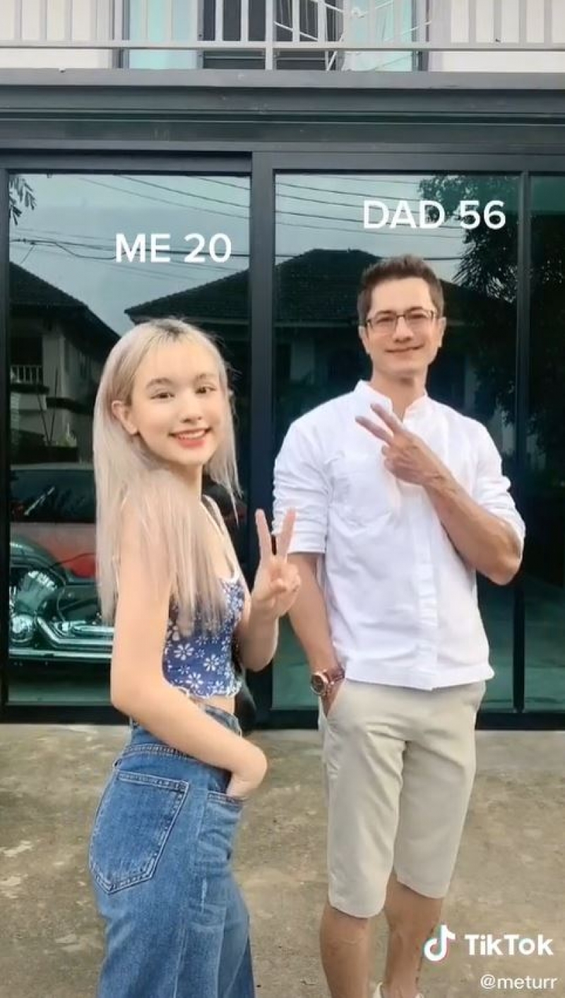 「meturr」與帥爸一點也不似兩父女。meturr 抖音