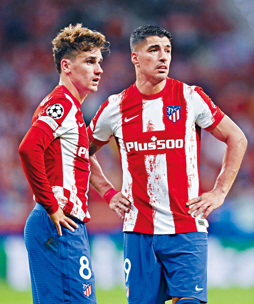 马体会前锋苏亚雷斯（右）、基沙文。