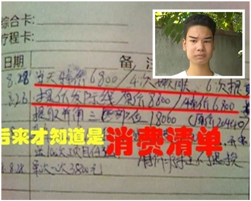 小吳(小圖)報警後,付了2500元才脫身。網圖