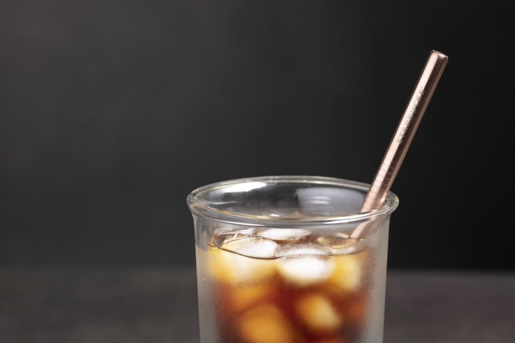 鈦合金環保飲管套裝(玫瑰金)。