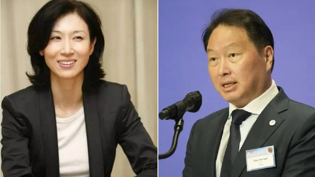 南韓最高法院判崔泰源與元配盧素英的離婚案要重審。網圖/美聯社
