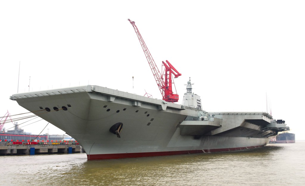 福建艦已完成8次海試。新華社