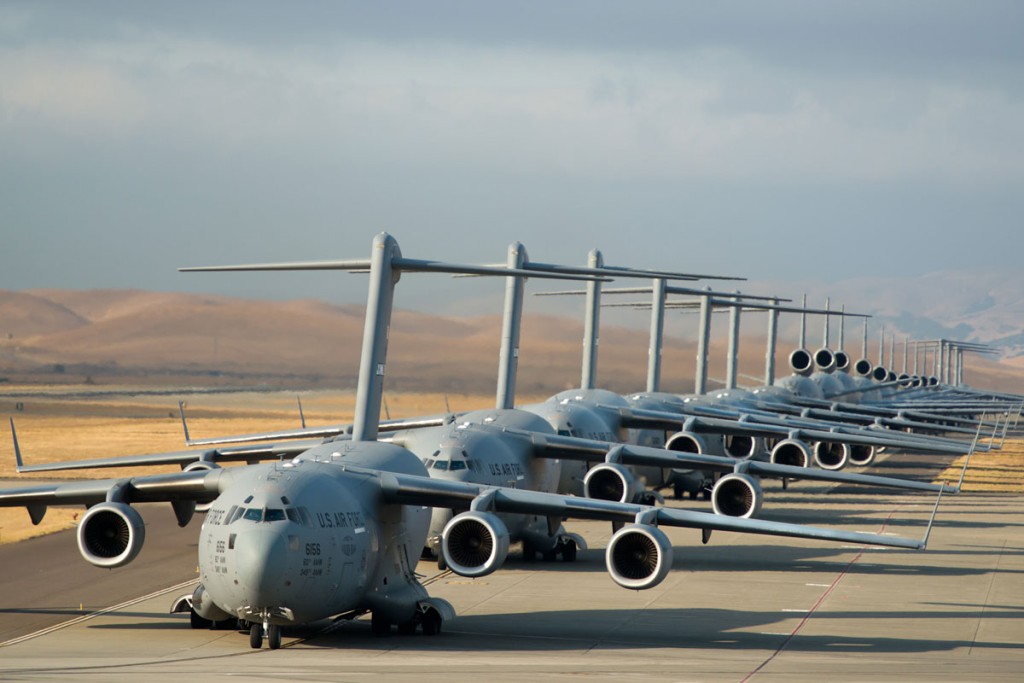 美國C-17運輸機隊。