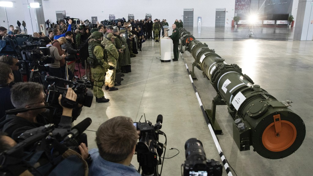 俄罗斯可搭载核弹头的陆基巡航导弹9M729。 美联社
