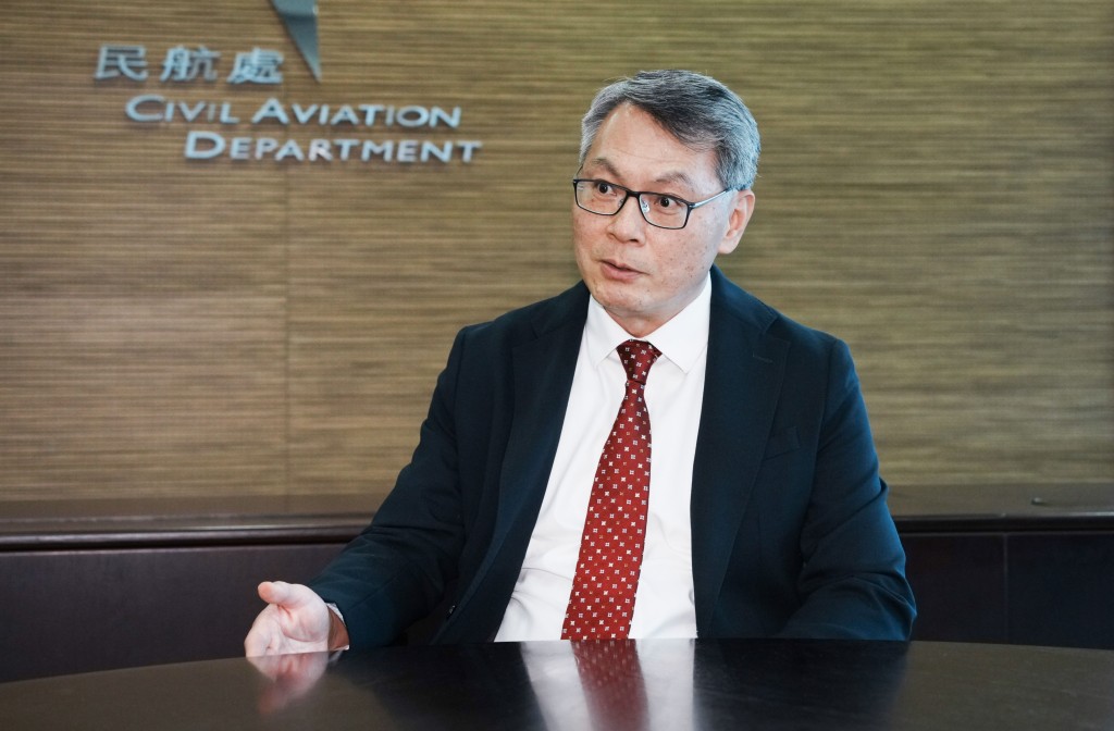 廖志勇表示，最難忘是見證機場遷址前，部門持續完善基建配套，體現對航空業界的承擔。汪旭峰攝