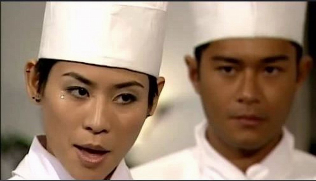 古天樂（右）與宣萱曾合拍TVB劇《美味天王》。