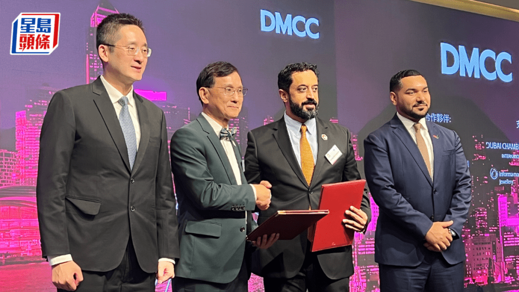 香港─中東經貿協會與迪拜多種商品交易中心(DMCC),今早(21日)在灣仔會展合辦講座,討論香港與迪拜貿易的新機遇。郭詠欣攝