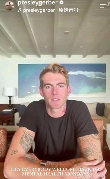 Presley曾拍片分享對抗毒癮和治療心理疾病的經歷。 Presley曾拍片分享對抗毒癮和治療心理疾病的經歷。
