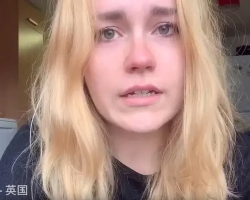 美國女生被困英國， 拍片哭求想盡快回廣州。(網圖)
