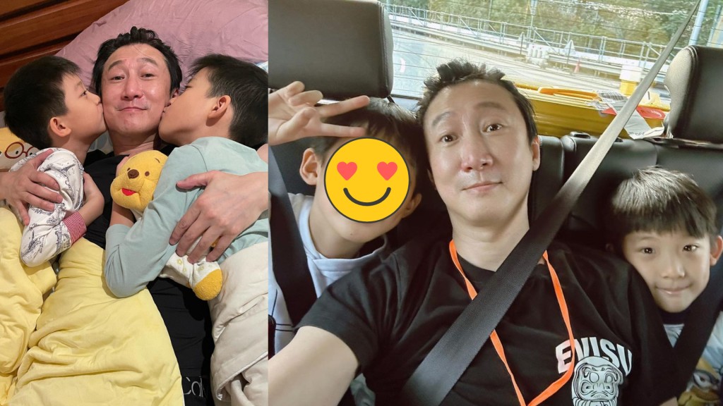 洪天明離港近年半返港 兩子挨實爸爸合照9歲大仔長相勁成熟