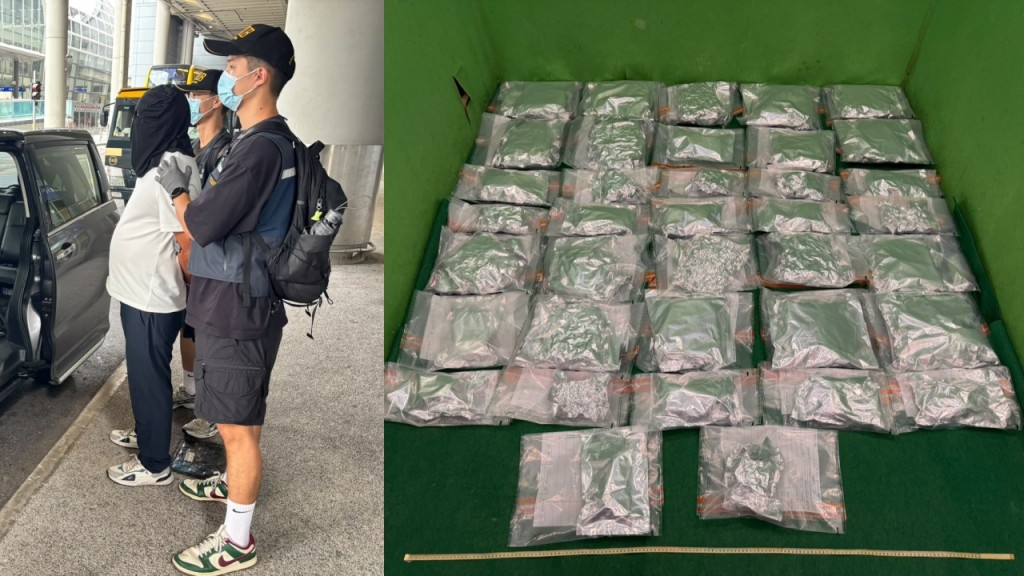两内地男清迈抵港 涉行李藏500万元大麻花被捕