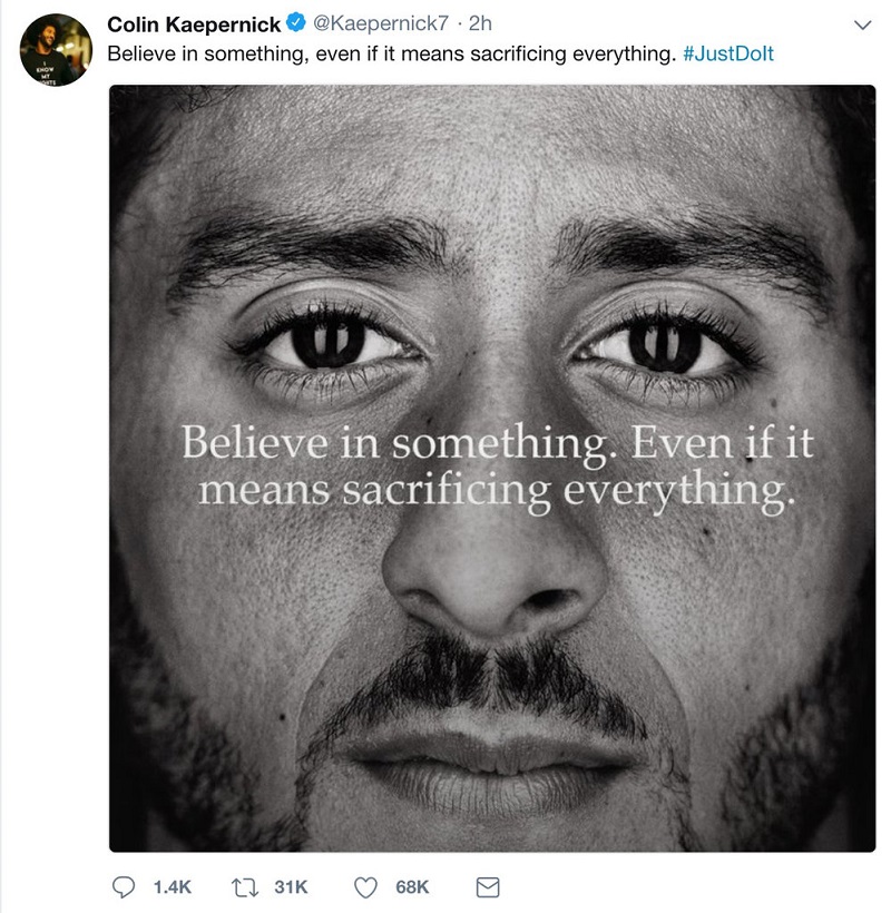 Nike起用卡佩尼克引起各方注目。網圖