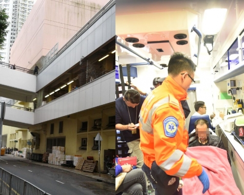 男子一度企图跳楼。(左为读者提供照片)