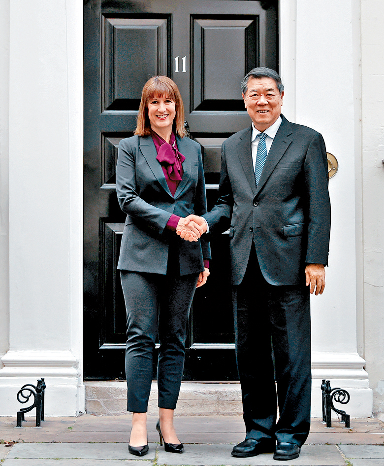 何立峰會見英國財政大臣李韻晴。
