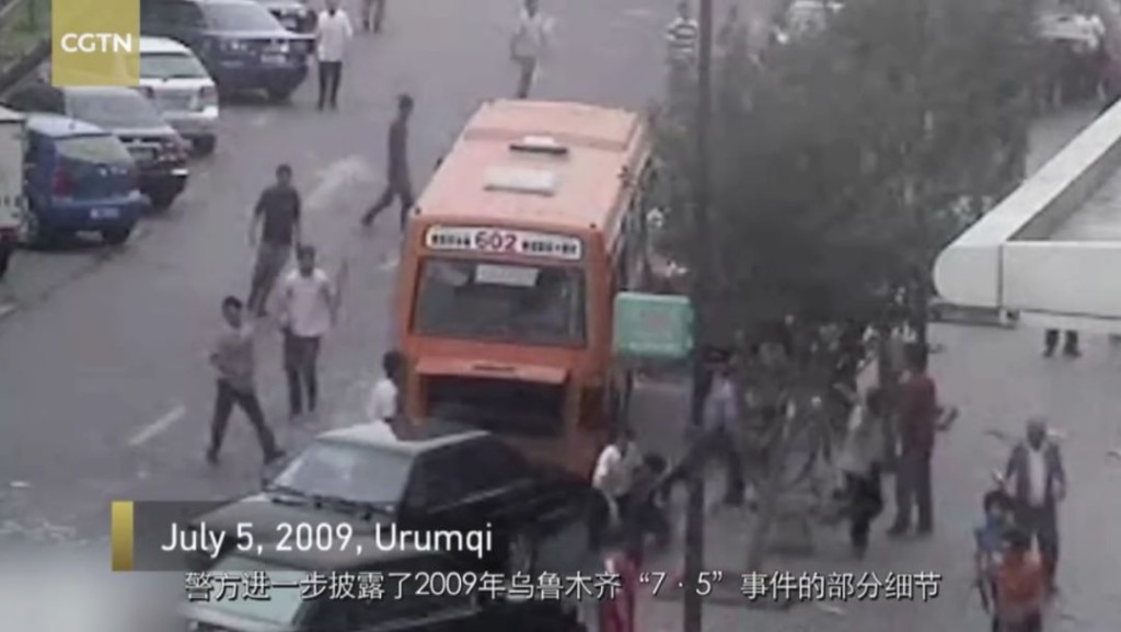 2009年烏魯木齊「七‧五」騷亂。網圖