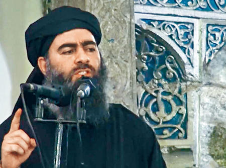 「伊斯蘭國」領袖巴格達迪。
