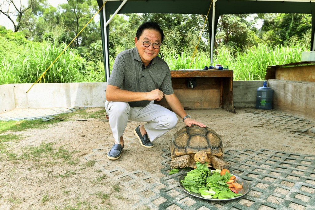 林健锋重回球场，忆起在此处发生的大小轶事，不舍得这里的动物。卢江球摄