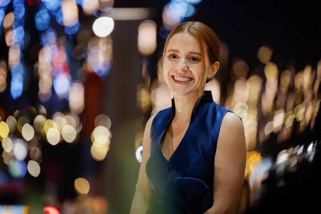 女兒安娜代為領獎及宣讀演說。美聯社 女兒安娜代為領獎及宣讀演說。美聯社