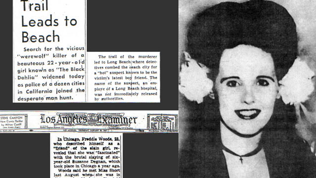 美國傳媒當年大肆報道「黑色大理花」（Black Dahlia）案