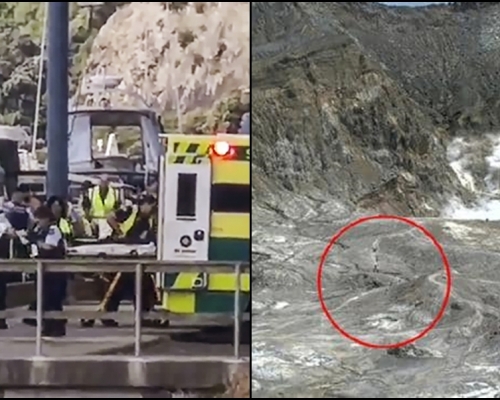 新西蘭懷特島火山爆發。