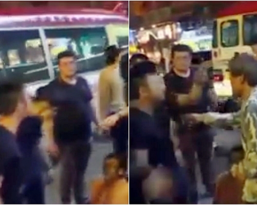 紋身男上前阻止。網上影片