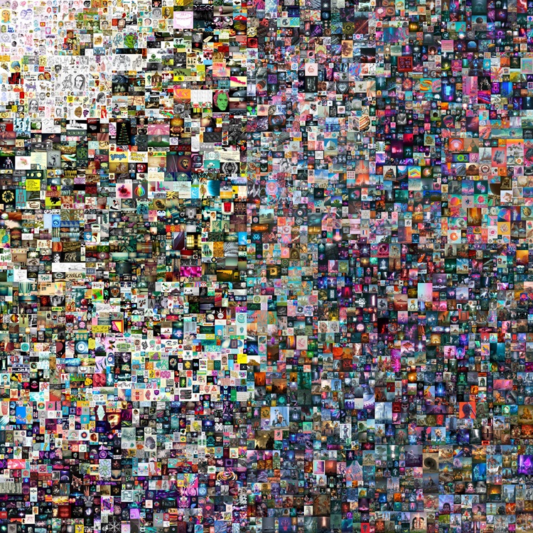 《每一天:最初的五千天》(Everydays: The First 5000 Days)。AP圖片