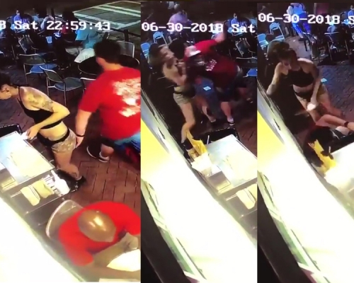 女侍應上班時被性騷擾，轉身瞬間制伏色狼。（網圖）