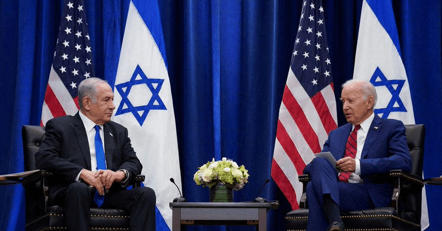 以色列總理內塔尼亞胡向拜登提到以色列可能動員地面部隊，入侵加沙走廊，但拜登並沒有阻止。 路透社