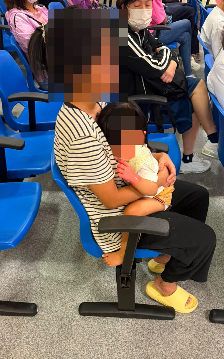 胡小姐指外傭帶女童到醫院時表現冷靜。胡小姐提供