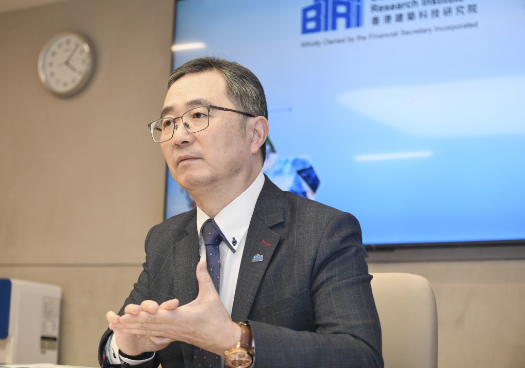 香港建築科技研究院行政總監黃國輝表示,香港和大灣區未來工程量大,有利香港的工程標準搶佔世界領先地位。何君健攝 香港建築科技研究院行政總監黃國輝表示,香港和大灣區未來工程量大,有利香港的工程標準搶佔世界領先地位。何君健攝