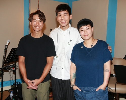 陳柏宇(Jason)、林二汶及林奕匡等為音樂會綵排。