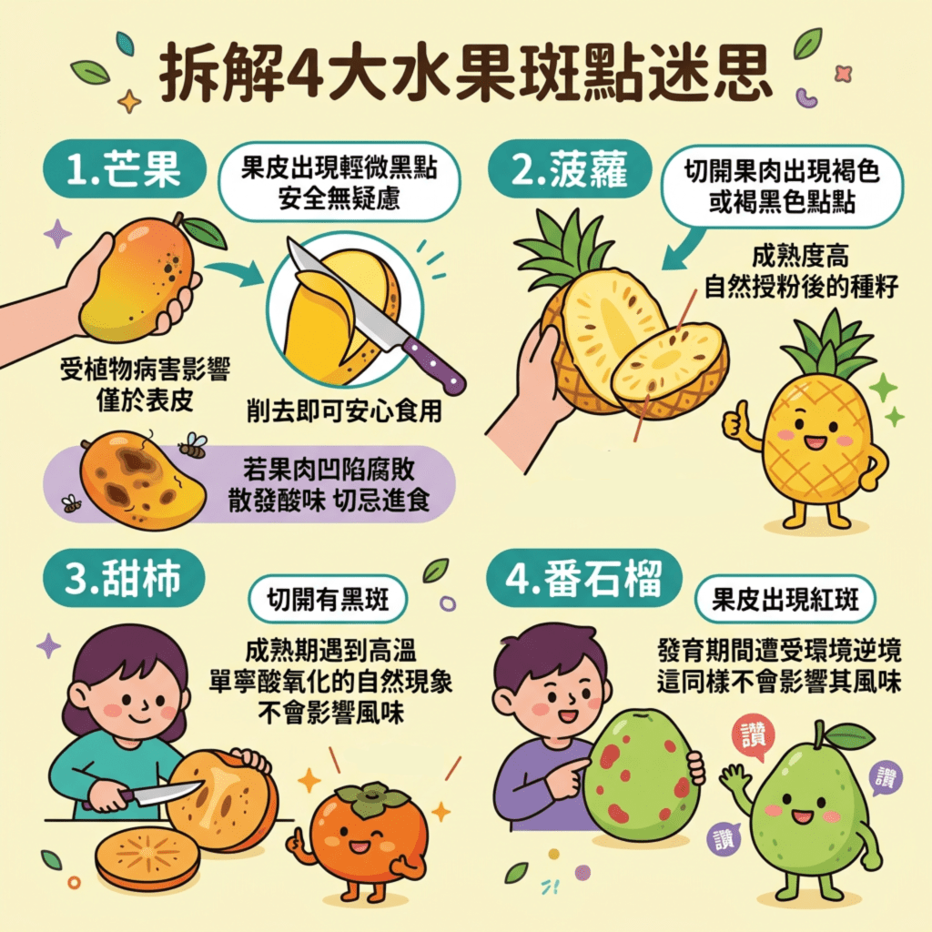拆解4大水果斑點迷思 拆解4大水果斑點迷思