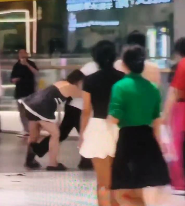 長沙女商場放狗不用繩，遭男子掟狗兜巴星，但網民反勁贊打人者。