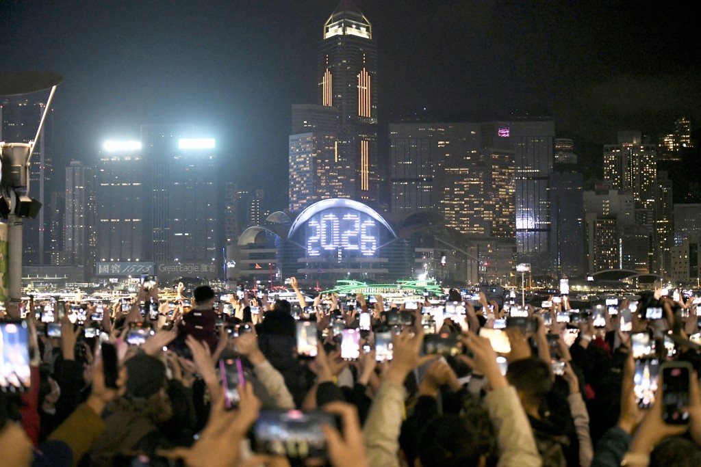 中環除夕倒數情況。資料圖片
