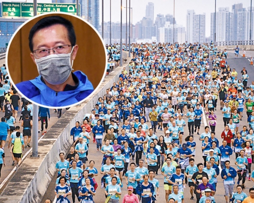 伍于豪說，大會在終點區會提供口罩予參賽者。 資料圖片