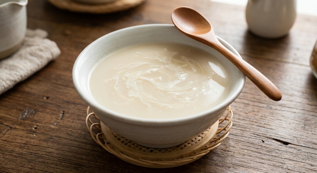 蛋白杏仁茶(AI生成示意圖) 蛋白杏仁茶(AI生成示意圖)