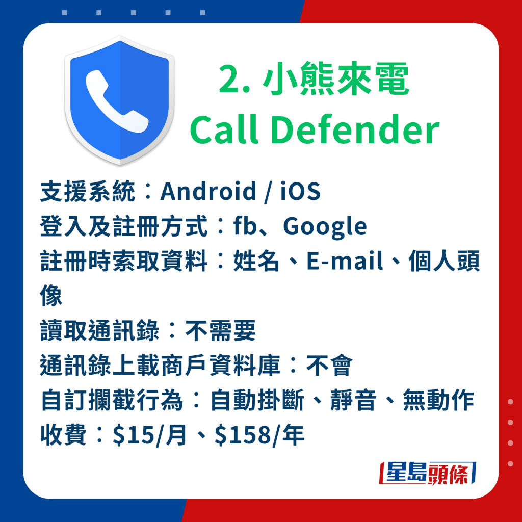 2. 小熊來電Call Defender