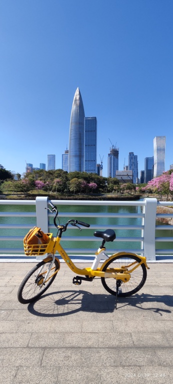 有港人分享到深圳灣玩共享單車1日遊（圖片來源：Facebook@深圳大陸吃喝玩樂交流）