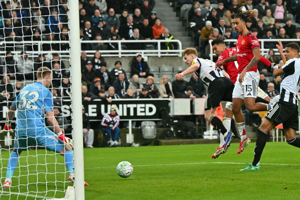 曼聯對紐卡素表現差，球員表示辜負卡域克。法新社