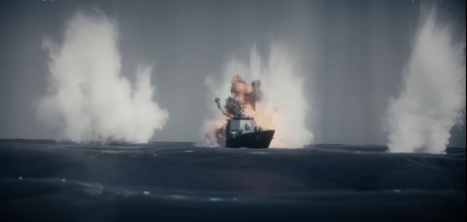 西方武器廠發布導彈摧毀中國軍艦動畫。