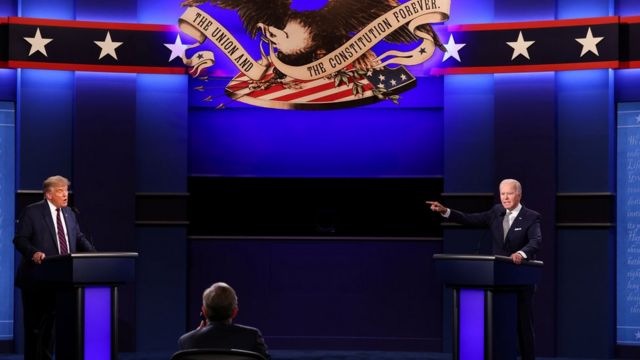 特朗普和拜登在2020年的美國總統選戰中曾2度辯論。路透社