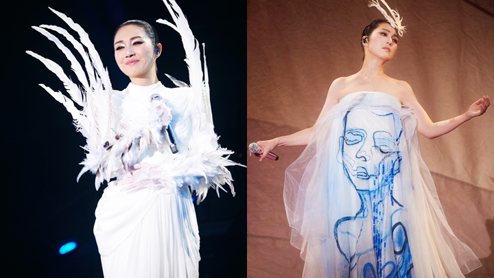 楊千嬅成都連開兩場個唱 全粵語歌單吸引逾七萬觀眾 戶外場館考驗體力精神 。