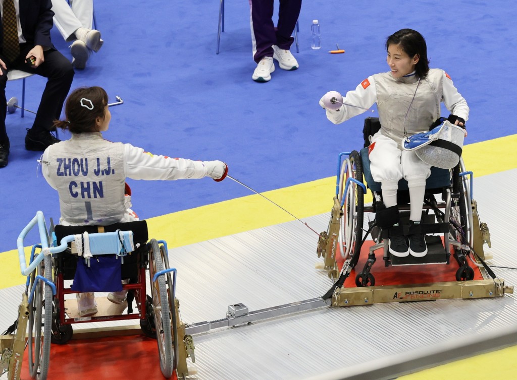 雅婷在比賽中。徐嘉華攝 雅婷在比賽中。徐嘉華攝