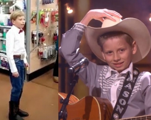 拉姆齊日前在超市獻唱，即興表演知名鄉村歌手Hank Williams名曲《Lovesick Blues》，