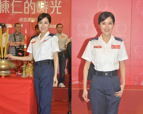 詩詠出席新劇造型及拜神儀式。