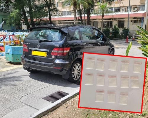 涉案車輛及行動中檢獲的證物。警方圖片